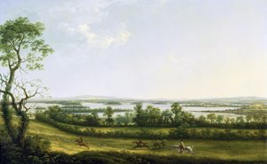 Lough Erne depuis Knock Ninney, avec Bellisle au loin, Comté de Fermanagh, Irlande, 1771